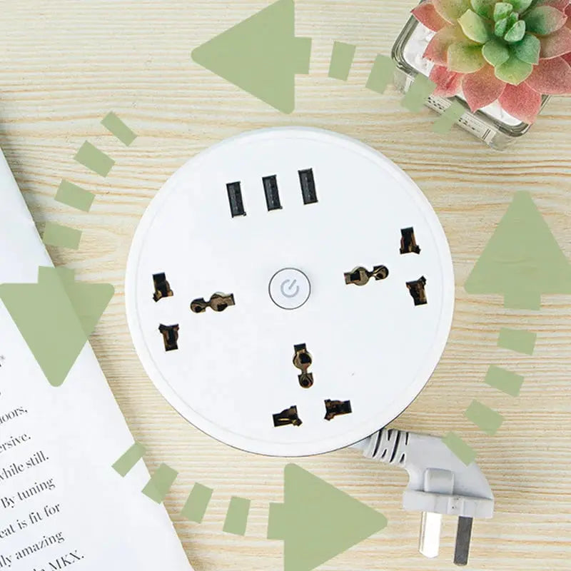 Kalsten | Universal power strip with retractable cable & USB ports