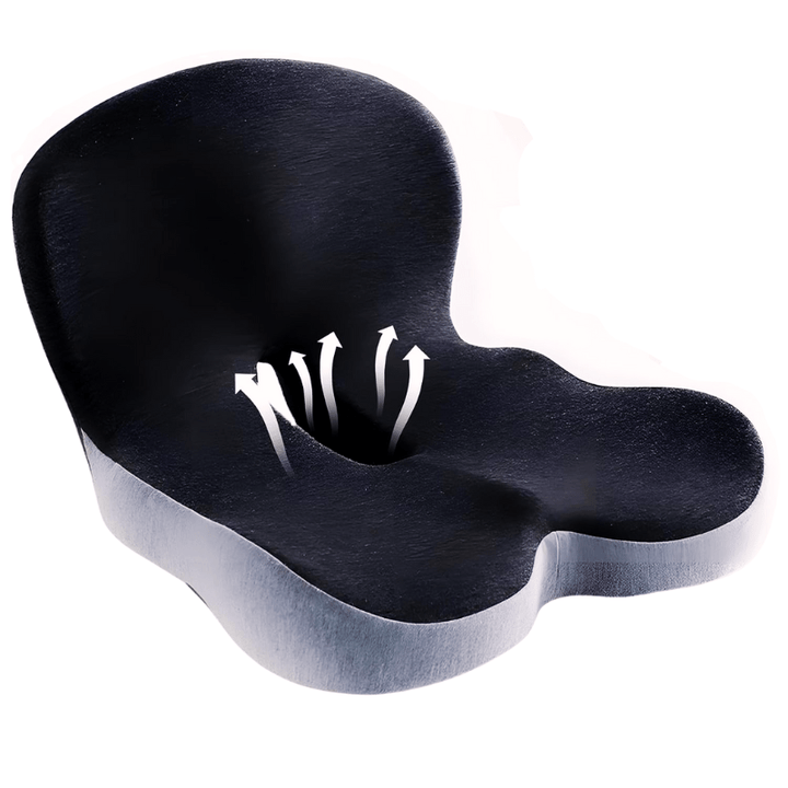 Noxord | ErgoComfort Seat Cushion – Ergonomic Memory Foam Cushion for Back Support and Comfort