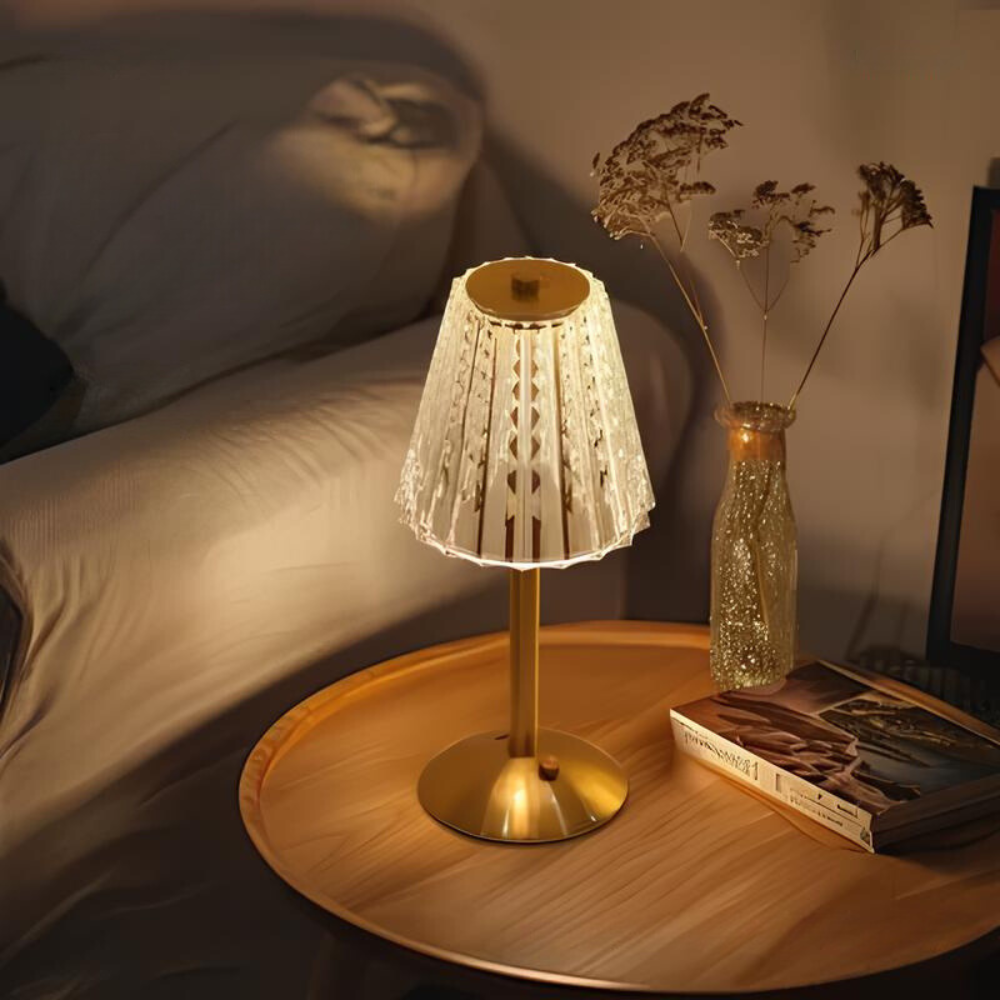 Golden Crystal Table Lamp - Aurora Luxe | Kalsten