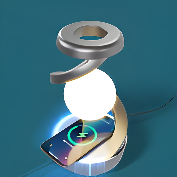 Futuristic FloatCharge Lighting Wonder with Wireless Charger Noxord