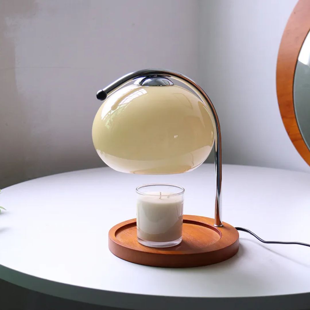 Alyssa Retro Table Lamp - Elegant Glass Lighting Kalsten