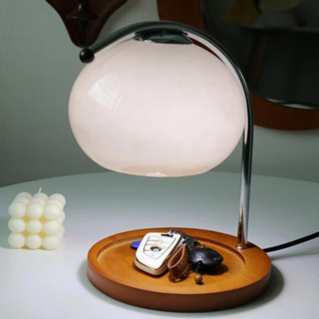 Alyssa Retro Table Lamp - Elegant Glass Lighting Kalsten