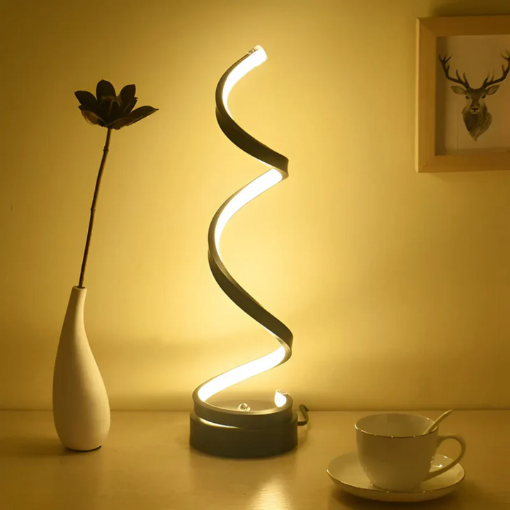 Dimmable Modern Spiral Table Lamp - LumaSpiral | Noxord
