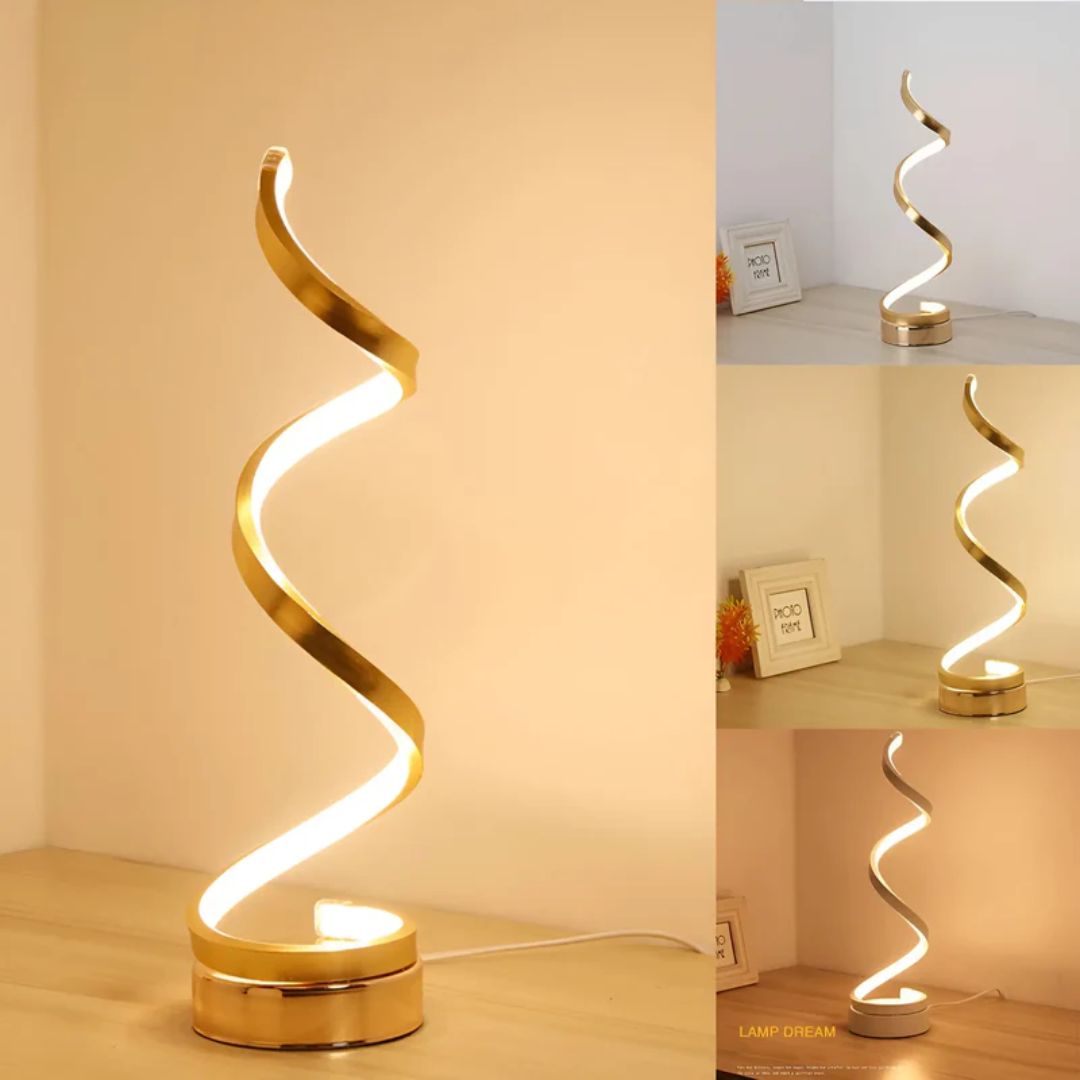 Dimmable Modern Spiral Table Lamp - LumaSpiral | Noxord