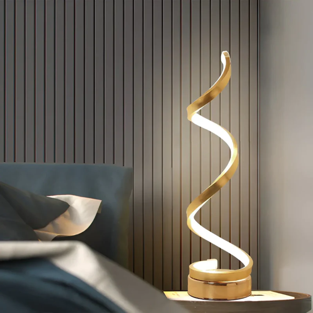Dimmable Modern Spiral Table Lamp - LumaSpiral | Noxord