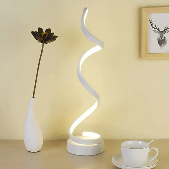 Dimmable Modern Spiral Table Lamp - LumaSpiral | Noxord
