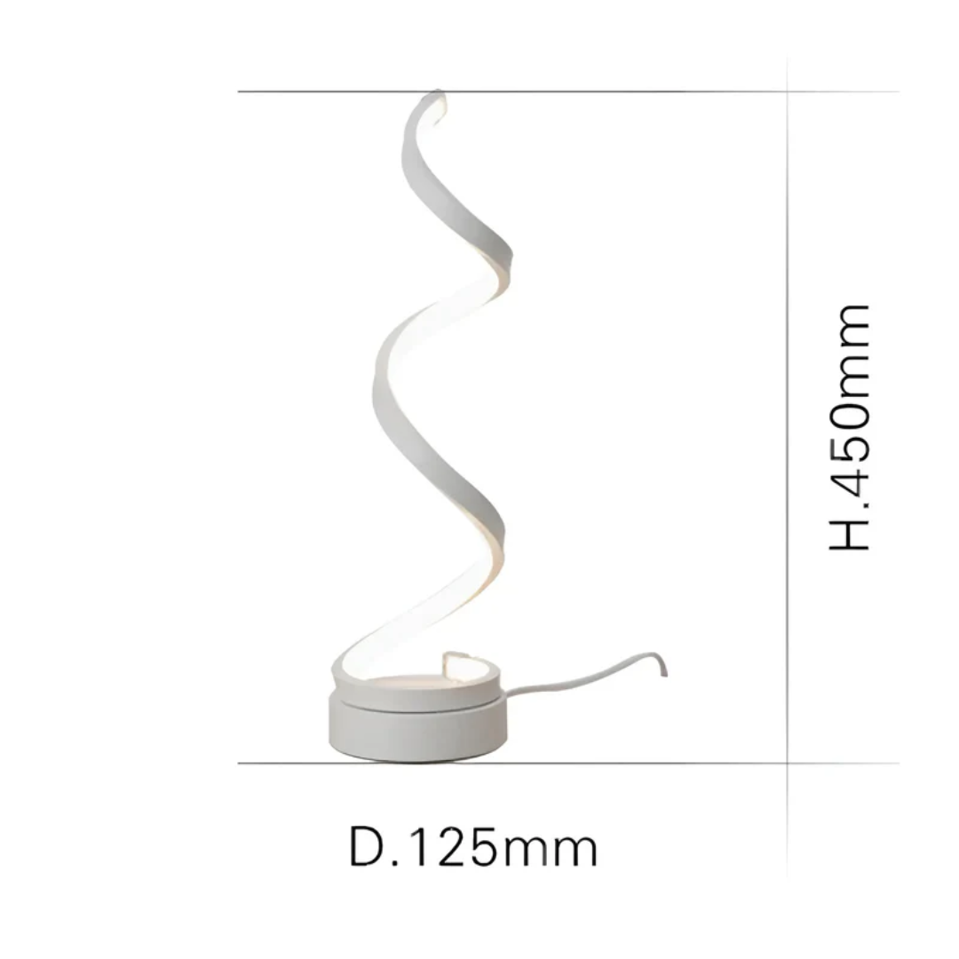 Dimmable Modern Spiral Table Lamp - LumaSpiral | Noxord