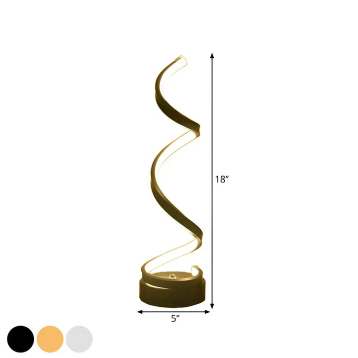 Dimmable Modern Spiral Table Lamp - LumaSpiral | Noxord