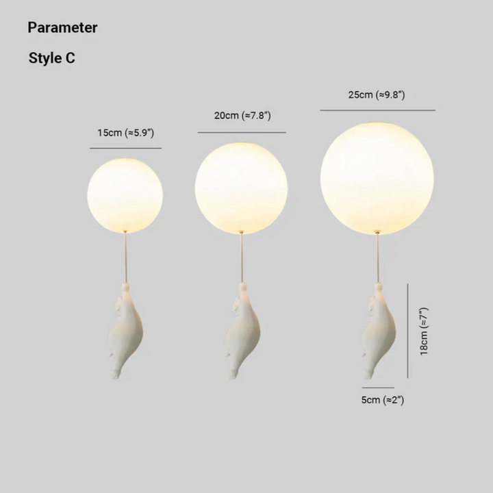Fateh Ceiling Lamps Pendant Lamps Bear Balloon | Kalsten