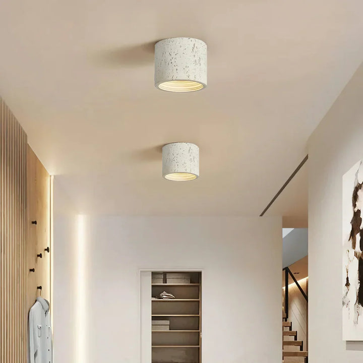 Ceiling Lamp Composite Cylindrical 12 in Soft Diffused Light Living Room Dining Area Ambient Lighting | Kalsten