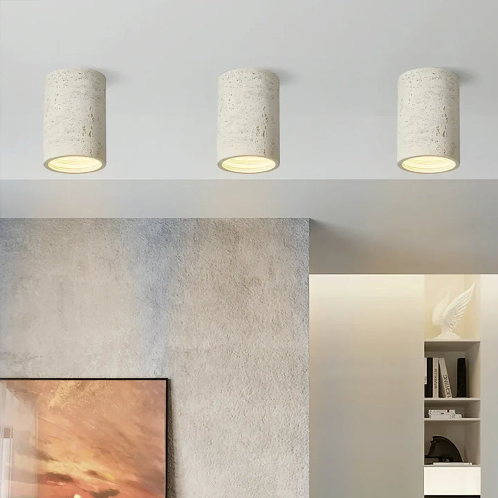 Ceiling Lamp Composite Cylindrical 12 in Soft Diffused Light Living Room Dining Area Ambient Lighting | Kalsten