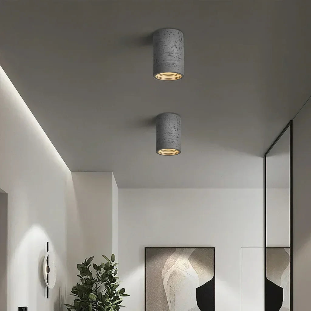 Ceiling Lamp Composite Cylindrical 12 in Soft Diffused Light Living Room Dining Area Ambient Lighting | Kalsten