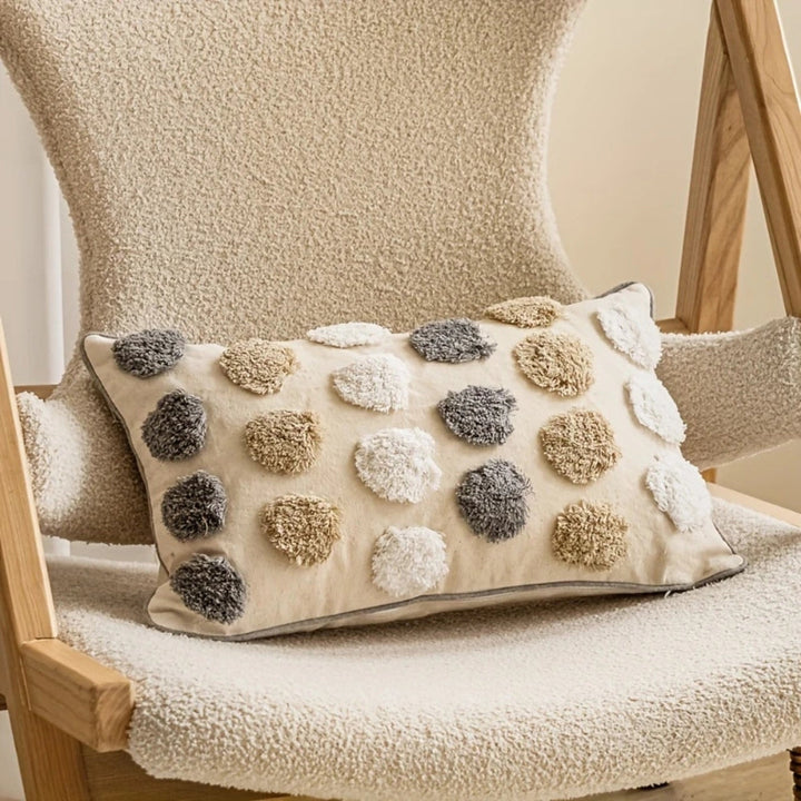 Textured Polka Dot Cushion Cover - Soft Microfiber Blend Sofa Cushion Covers for Home Decor 3