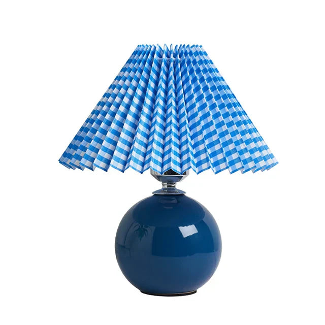 Luminous Heritage: Vintage Table Lamp with Pleated Shade – Elegant Antique Retro Nightstand Lighting Solutions | Kalsten