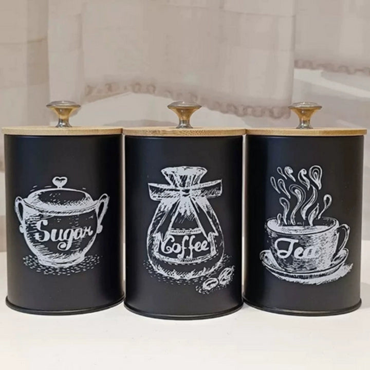 Kalsten | Iron Airtight Storage Canister | 3pcs Set