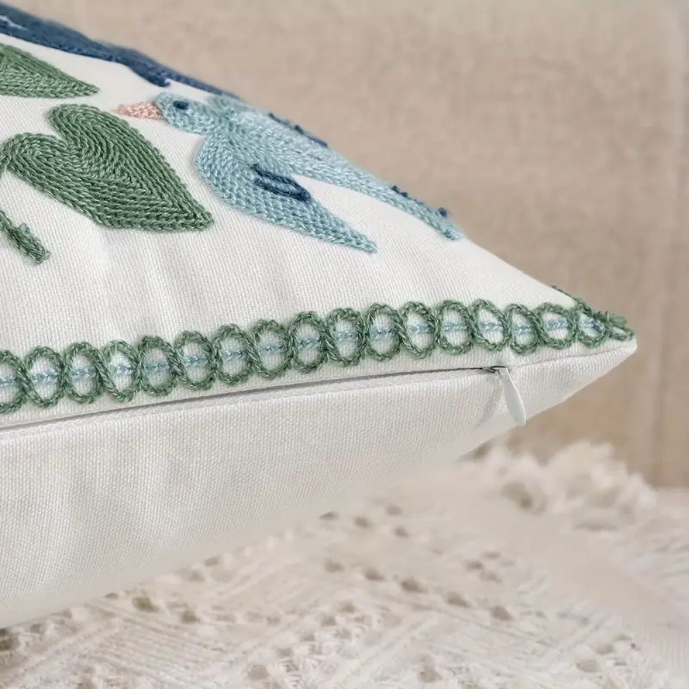 Kalsten | Vintage Botanical Embroidery Cushion Cover