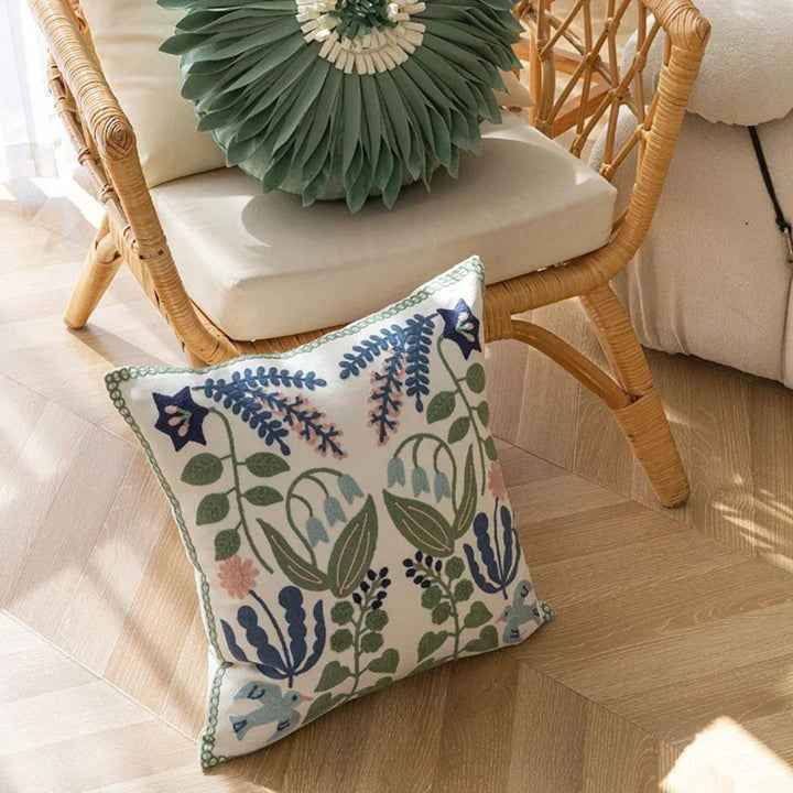 Kalsten | Vintage Botanical Embroidery Cushion Cover