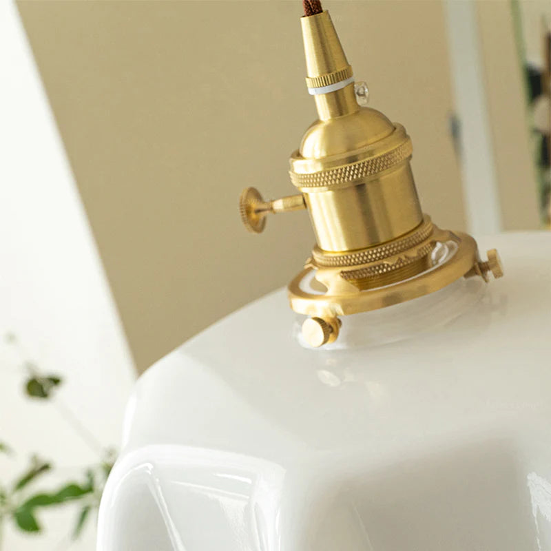 Modern Romantic Small Glass Ribbon Edge Pendant Light For Living Room | Kalsten