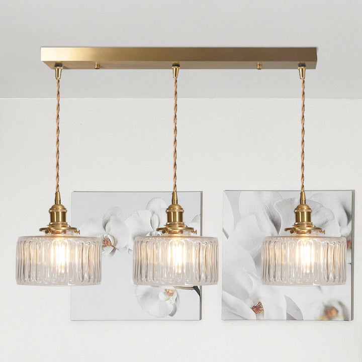 Vintage Stunning Cylinder Glass Pendant Light | Kalsten