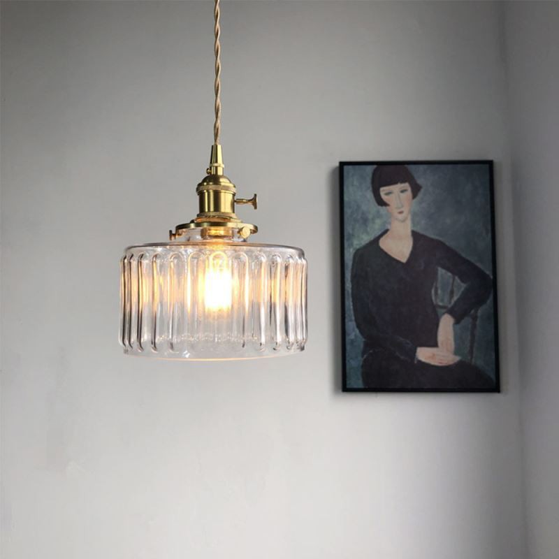 Vintage Stunning Cylinder Glass Pendant Light | Kalsten