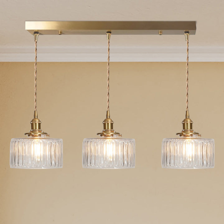 Vintage Stunning Cylinder Glass Pendant Light | Kalsten