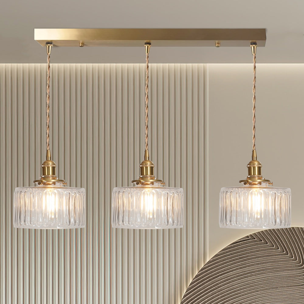 Vintage Stunning Cylinder Glass Pendant Light | Kalsten