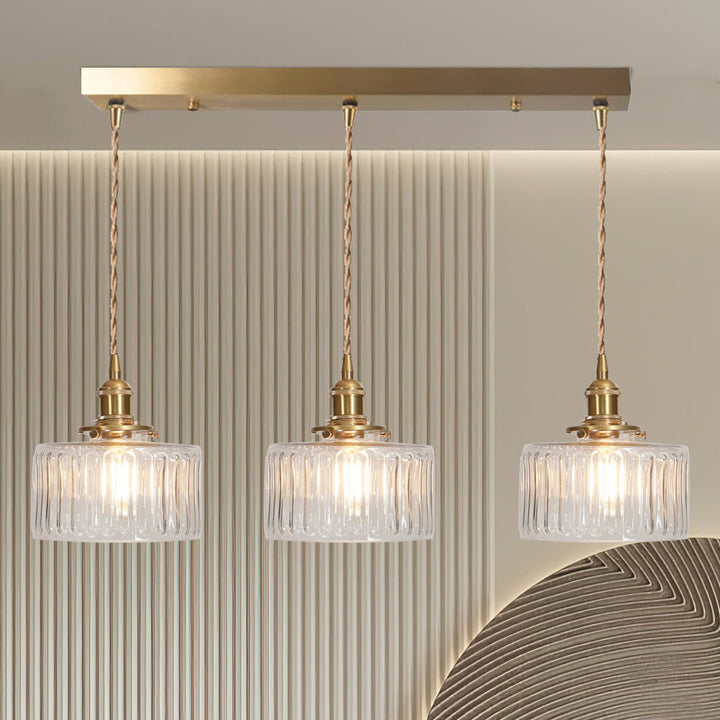 Vintage Stunning Cylinder Glass Pendant Light | Kalsten