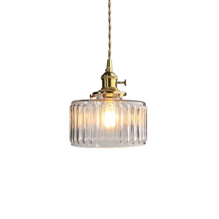 Vintage Stunning Cylinder Glass Pendant Light | Kalsten