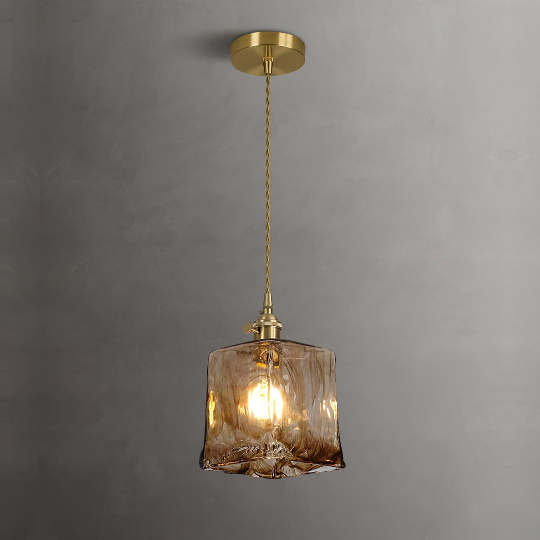Vintage Brown Glass Droplight Pendant Light | Kalsten