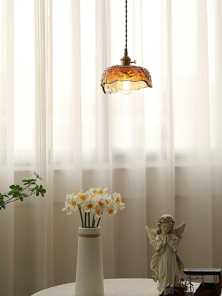 Vintage Brown Glass Droplight Pendant Light | Kalsten