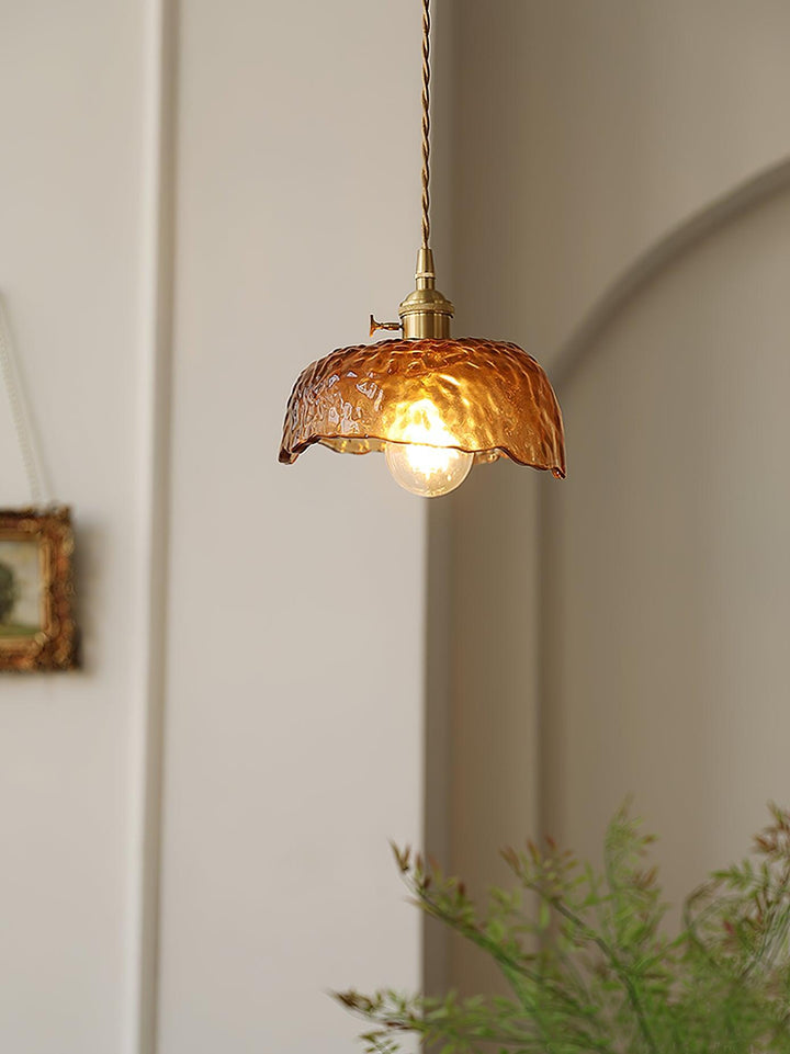 Vintage Brown Glass Droplight Pendant Light | Kalsten