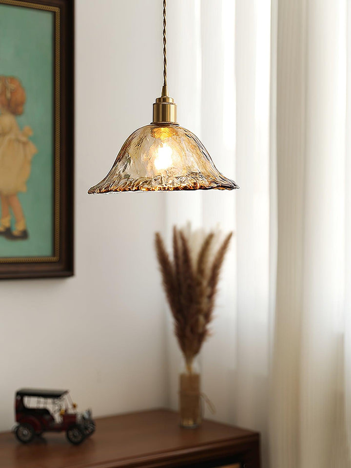 Vintage Brown Glass Droplight Pendant Light | Kalsten