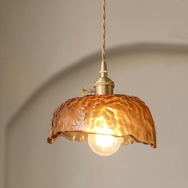 Vintage Brown Glass Droplight Pendant Light | Kalsten