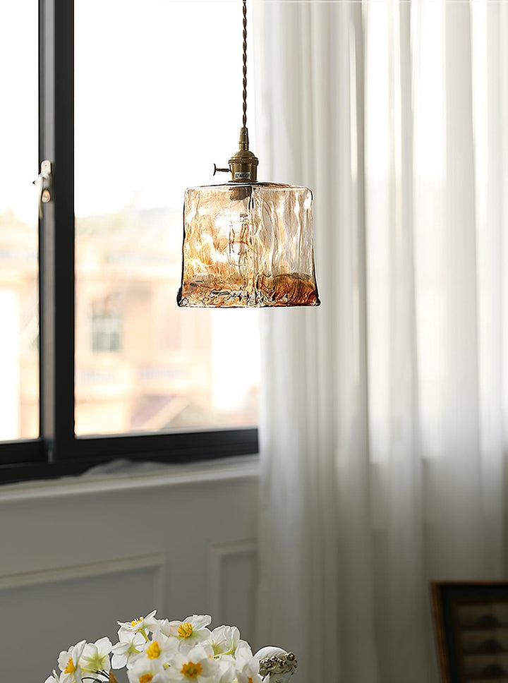 Vintage Brown Glass Droplight Pendant Light | Kalsten