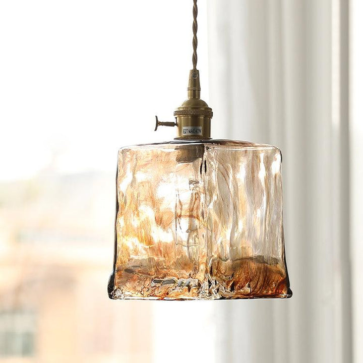 Vintage Brown Glass Droplight Pendant Light | Kalsten