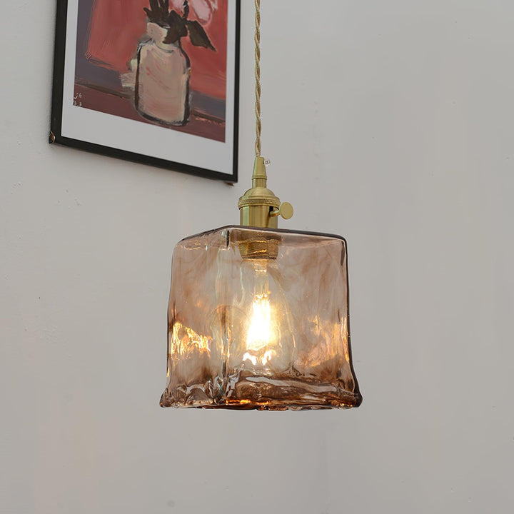 Vintage Brown Glass Droplight Pendant Light | Kalsten