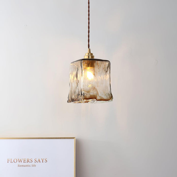 Vintage Brown Glass Droplight Pendant Light | Kalsten