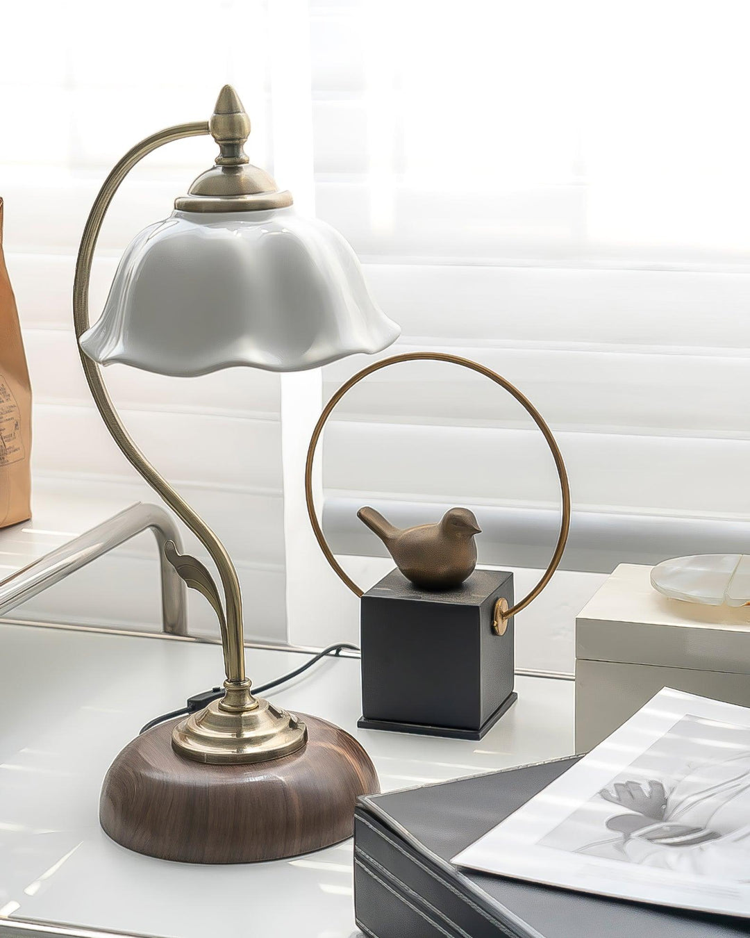 Vintage Laiton Desk lamp Table Lamp | Kalsten
