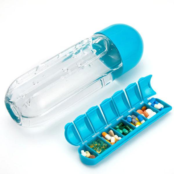 Vitamin Pill Box Water Bottle | Kalsten