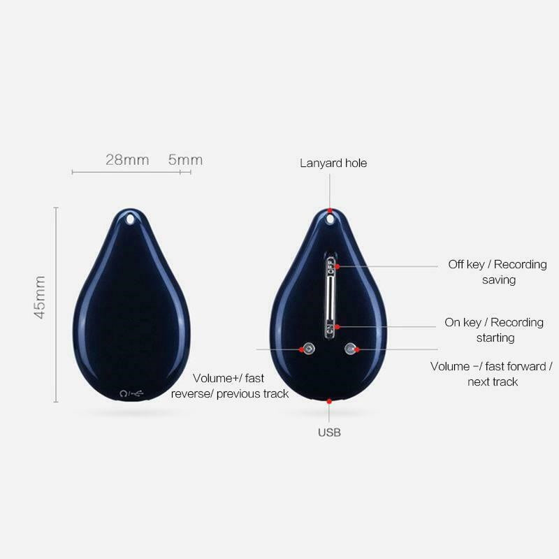 Kalsten | Keychain Voice Recorder – 100-Hour Memory, Portable & Discreet