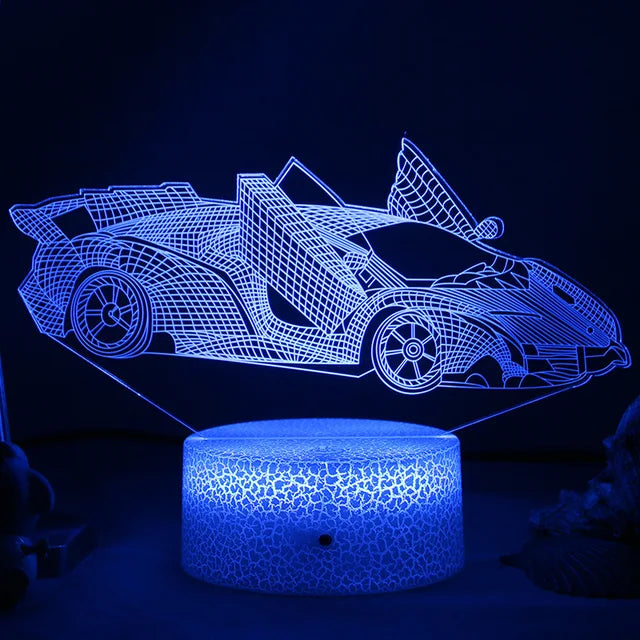 LED Night Light - 3D Illusion Lamp for Children's Room, USB Charging | Kalsten