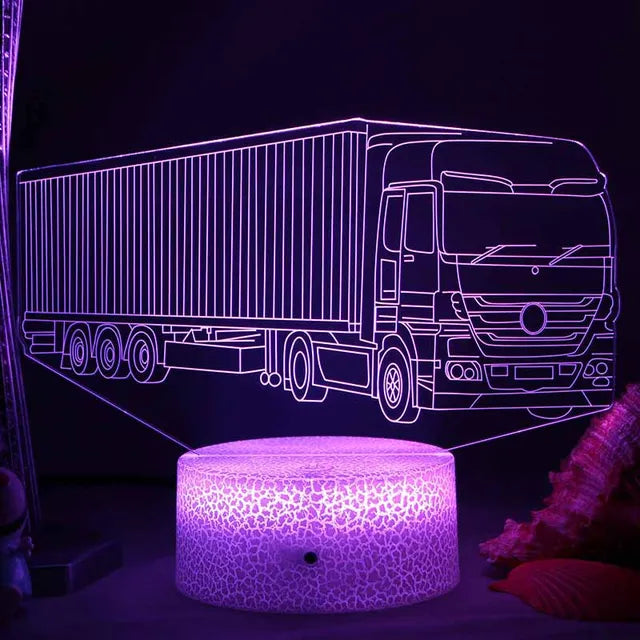 LED Night Light - 3D Illusion Lamp for Children's Room, USB Charging | Kalsten