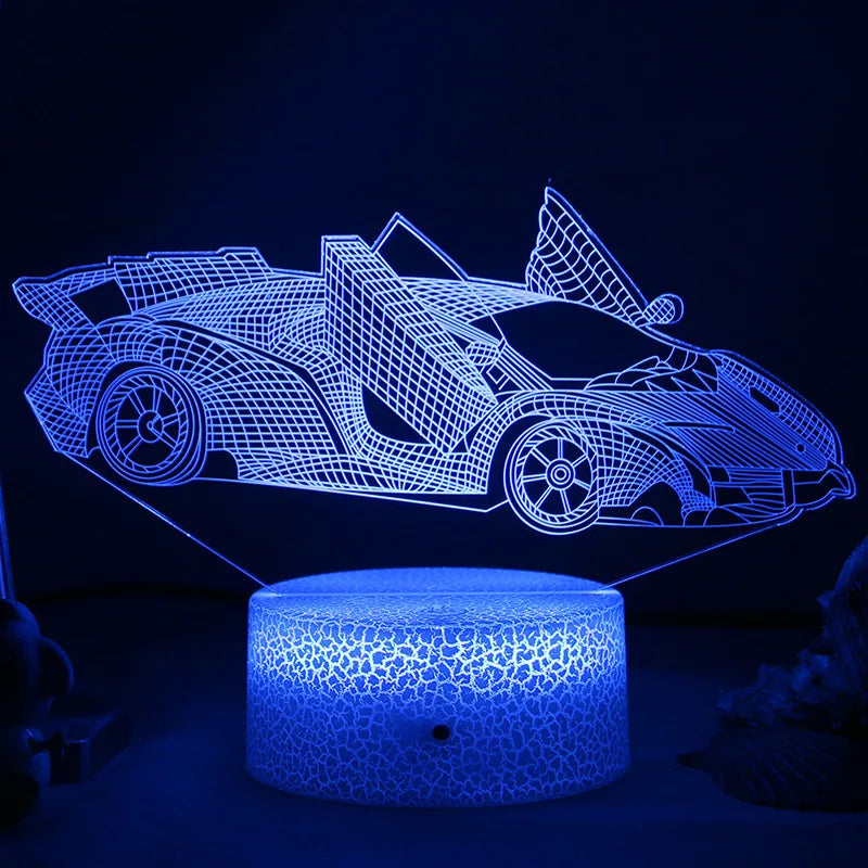 LED Night Light - 3D Illusion Lamp for Children's Room, USB Charging | Kalsten