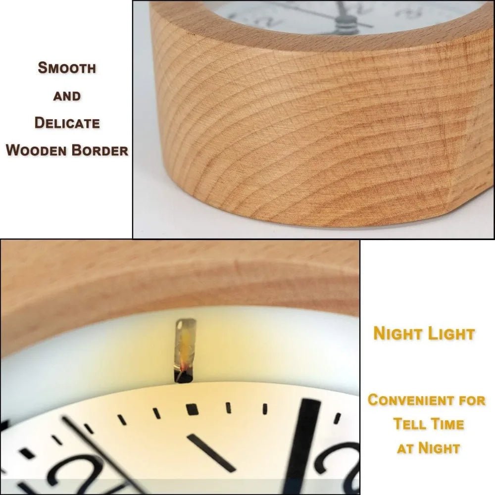 Kalsten | Silent Wooden Alarm Clock for Cozy Bedrooms