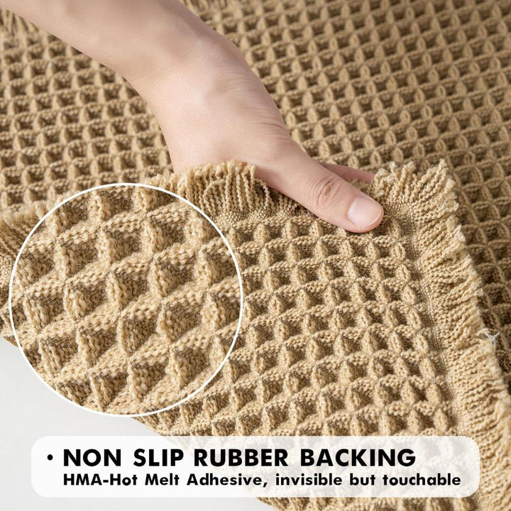 Waffle Bath Mat - Ultra-Absorbent, Soft, Machine Washable