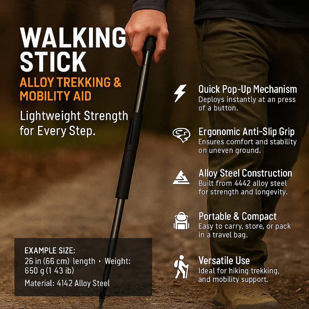 Lightweight Alloy Walking Stick Noxord