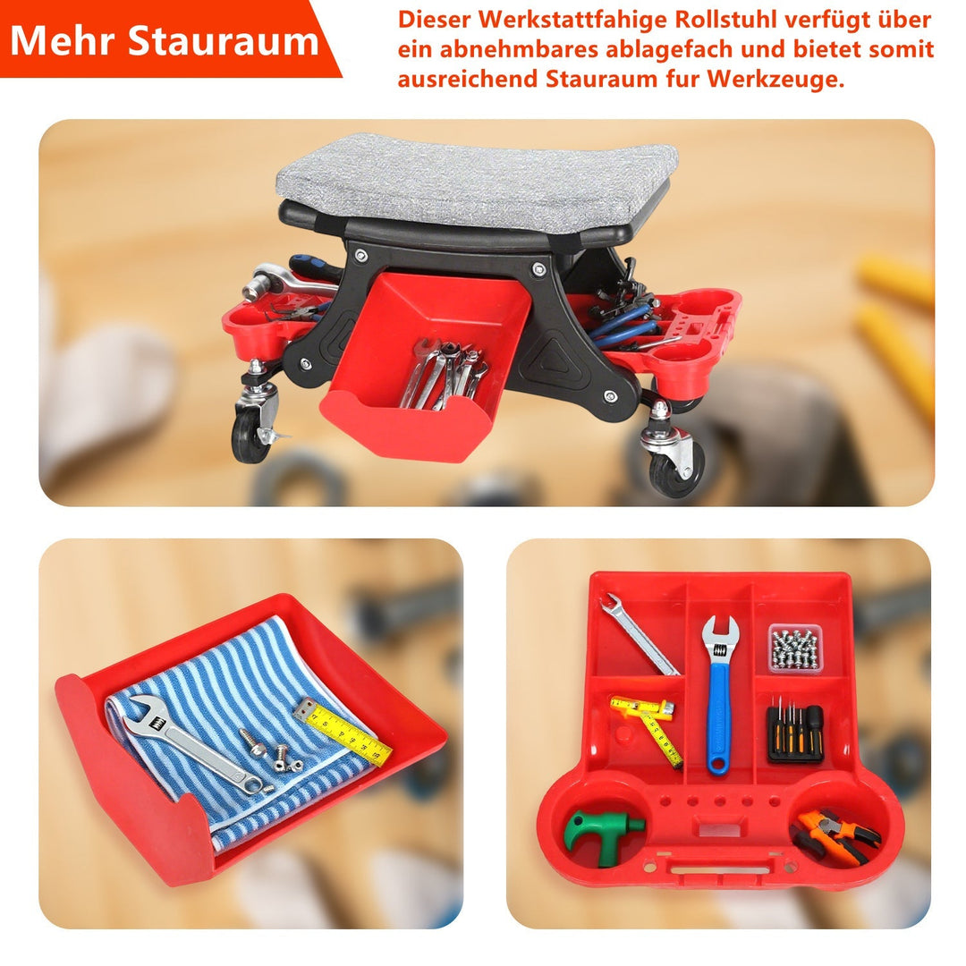 Workshop stool roll stool with storage box | Kalsten
