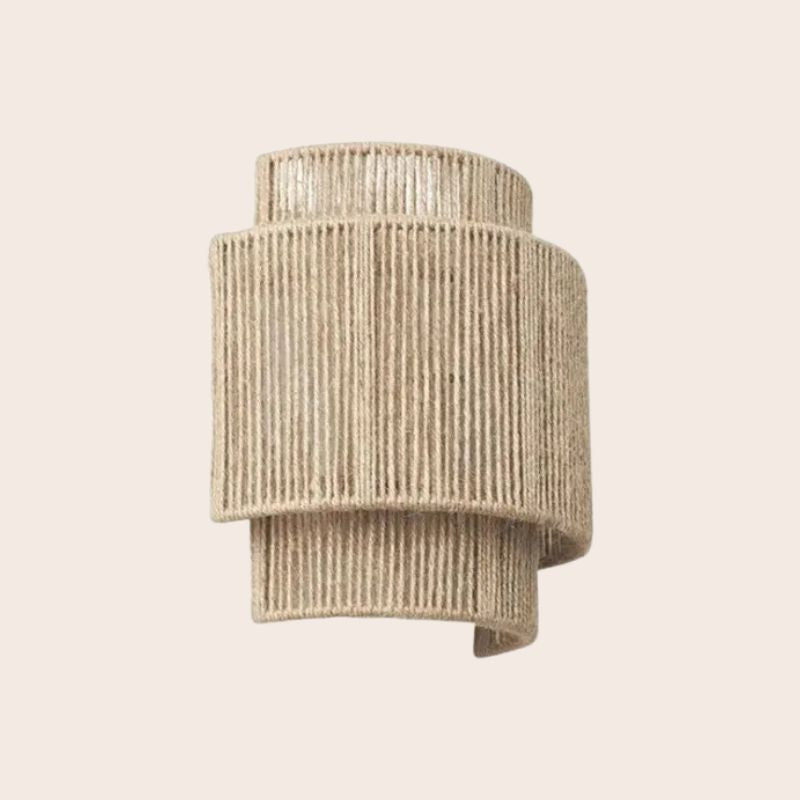 Contemporary Rattan Woven Wall Lamp - WeaveGlow | Kalsten