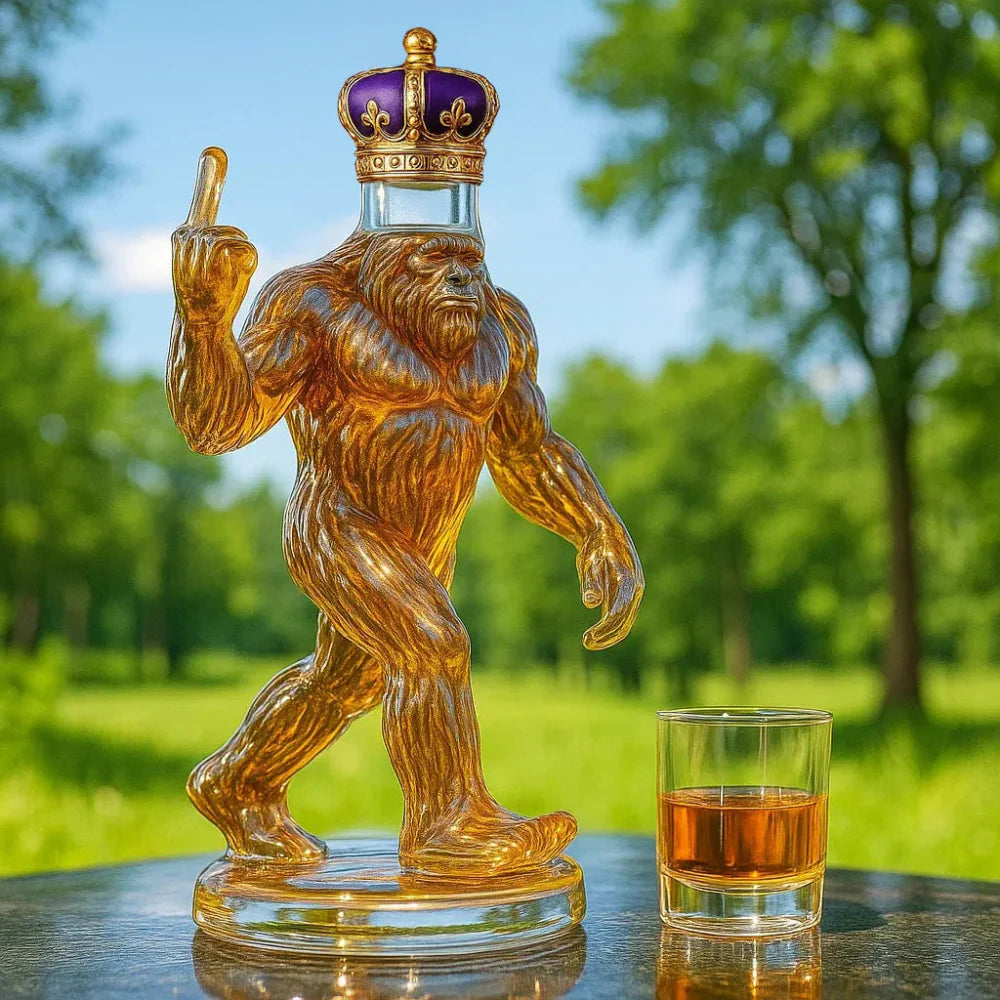 Whiskey Decanter Funny Bigfoot Glass Bottle Noxord