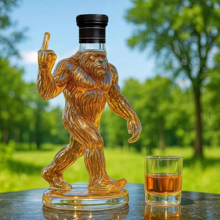 Whiskey Decanter Funny Bigfoot Glass Bottle Noxord